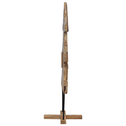 Julgran med stativ Brun 151 cm Massivt teakträ
