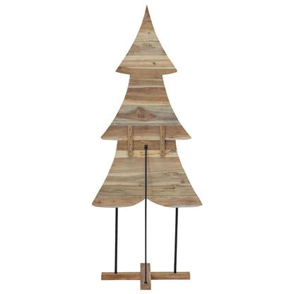 Julgran med stativ Brun 181,5 cm Massivt teakträ