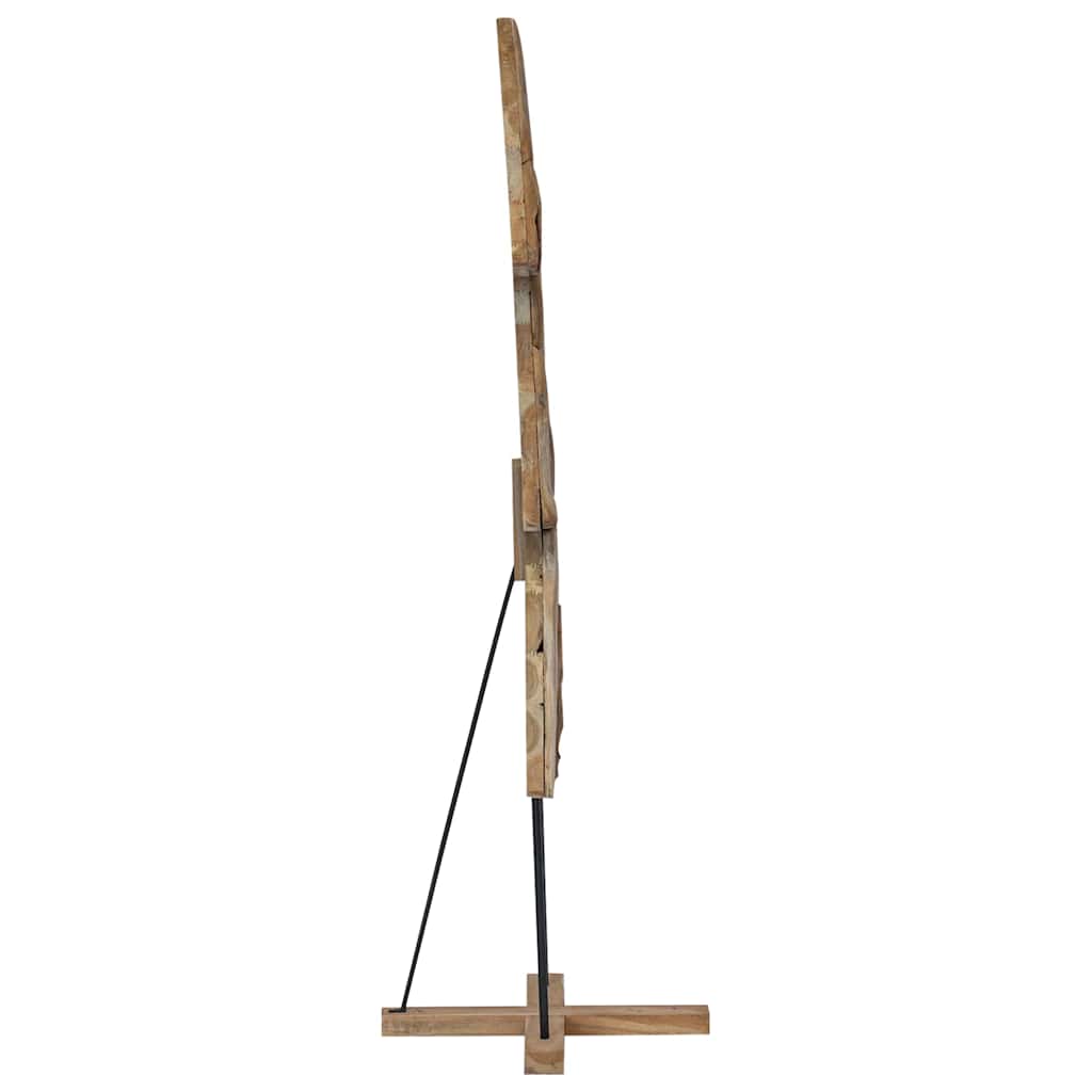 Julgran med stativ Brun 181,5 cm Massivt teakträ