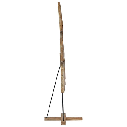 Julgran med stativ Brun 181,5 cm Massivt teakträ