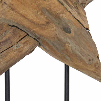 Julstjärna LED-lampor Brun 43,5 x 13,5 x 59 cm Massivt teakträ