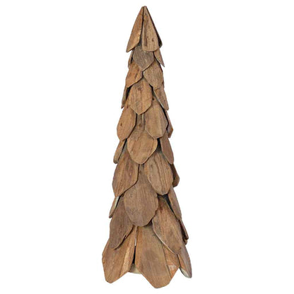 Julgran med stativ Brun 80 cm Massivt teakträ