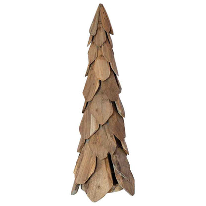 Julgran med stativ Brun 80 cm Massivt teakträ