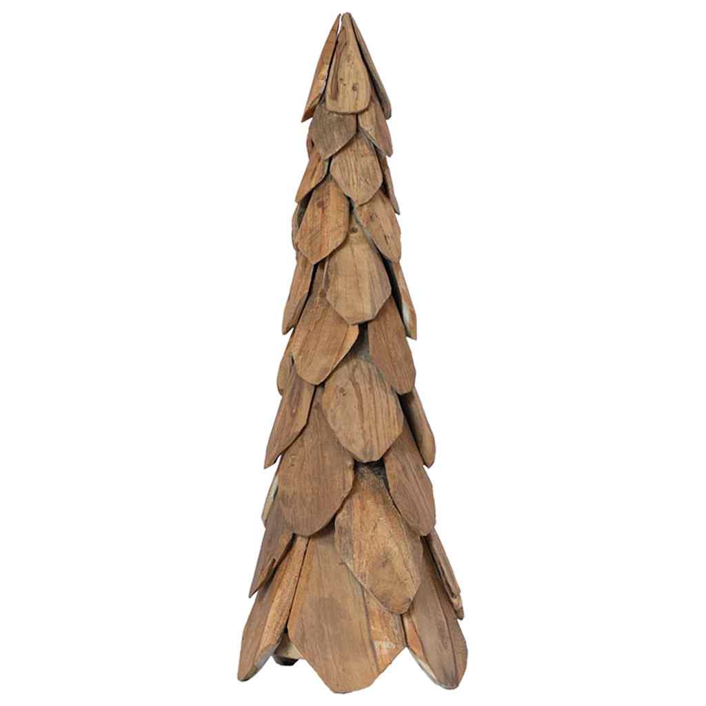 Julgran med stativ Brun 80 cm Massivt teakträ
