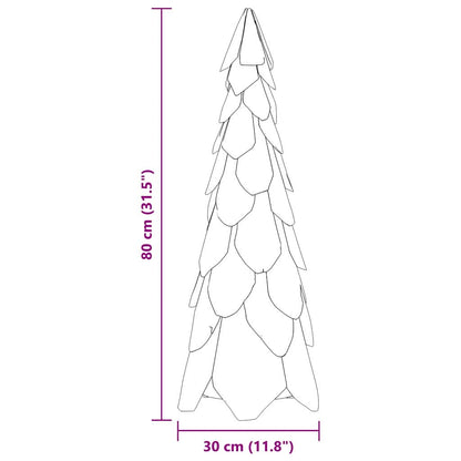 Julgran med stativ Brun 80 cm Massivt teakträ