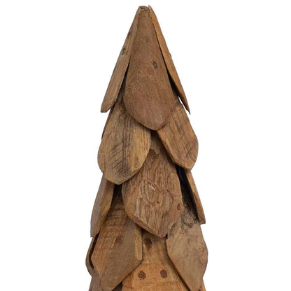 Julgran med stativ Brun 111 cm Massivt teakträ