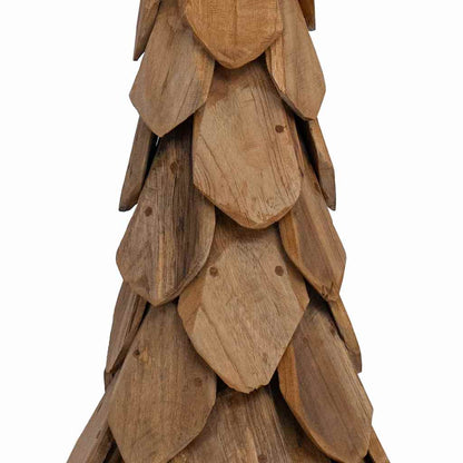 Julgran med stativ Brun 111 cm Massivt teakträ