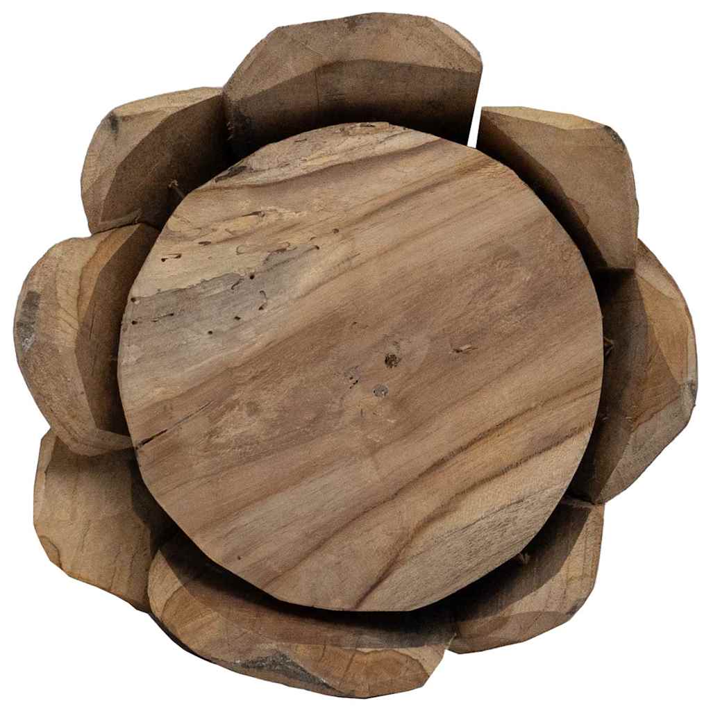 Julgran med stativ Brun 111 cm Massivt teakträ