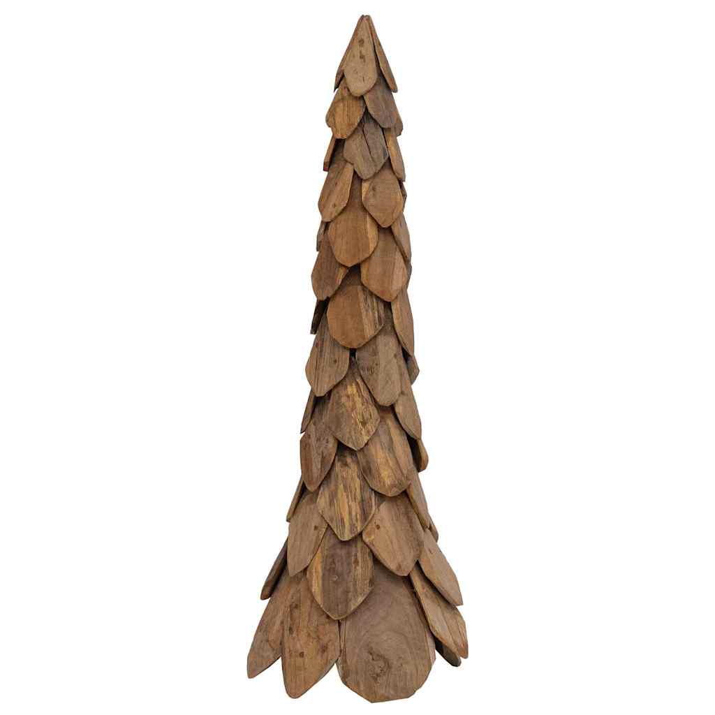Julgran med stativ Brun 111 cm Massivt teakträ