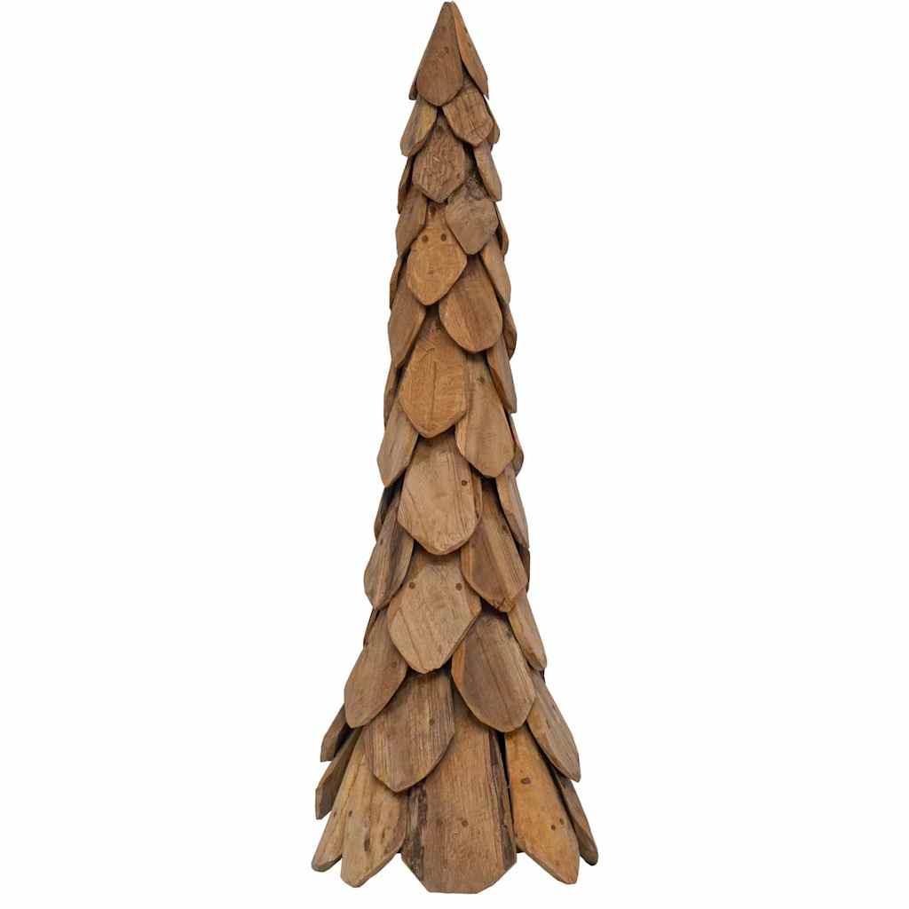 Julgran med stativ Brun 111 cm Massivt teakträ