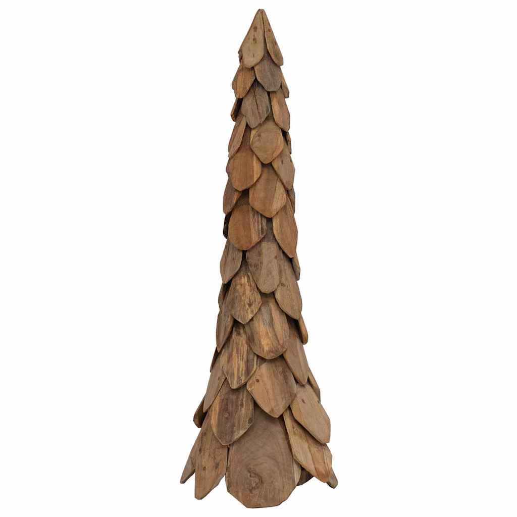 Julgran med stativ Brun 111 cm Massivt teakträ
