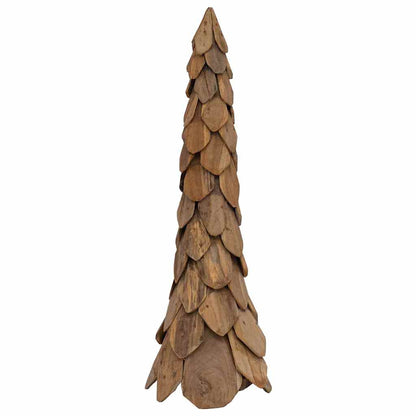 Julgran med stativ Brun 111 cm Massivt teakträ