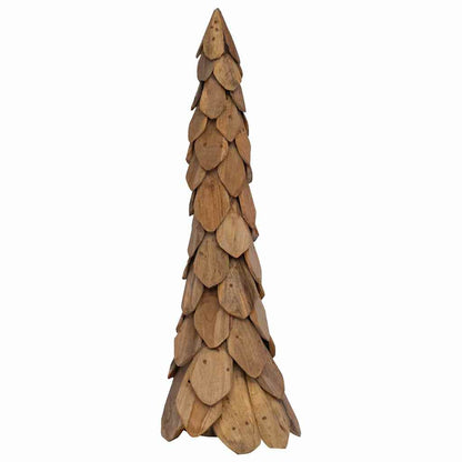 Julgran med stativ Brun 111 cm Massivt teakträ