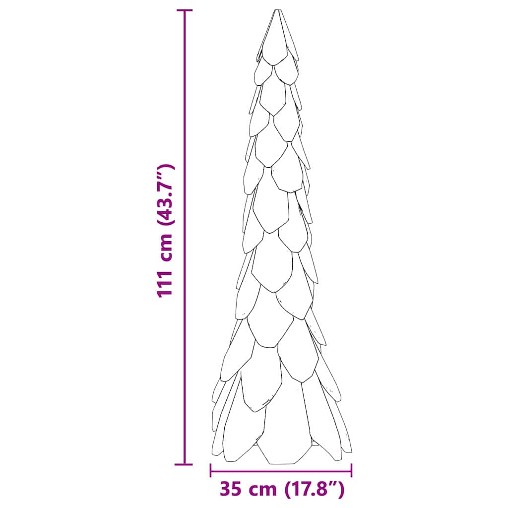 Julgran med stativ Brun 111 cm Massivt teakträ