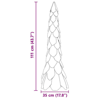 Julgran med stativ Brun 111 cm Massivt teakträ