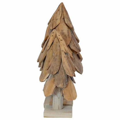 Julgran 3 st Brun 40 cm Massivt teakträ