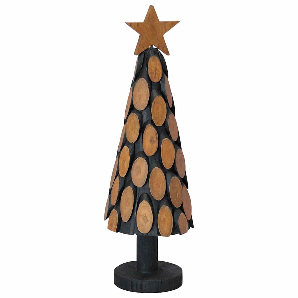 Julgran med stativ Brun 61 cm Massivt teakträ