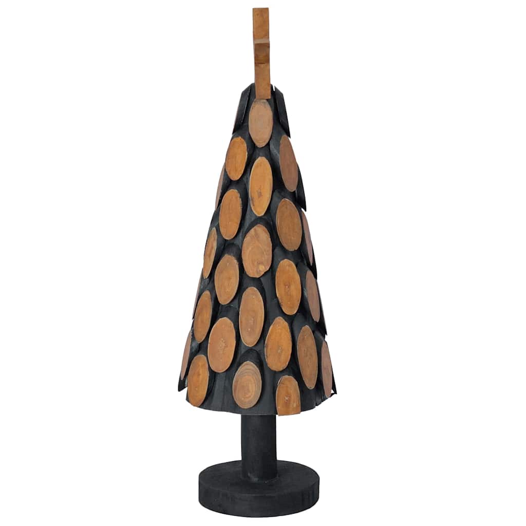 Julgran med stativ Brun 61 cm Massivt teakträ