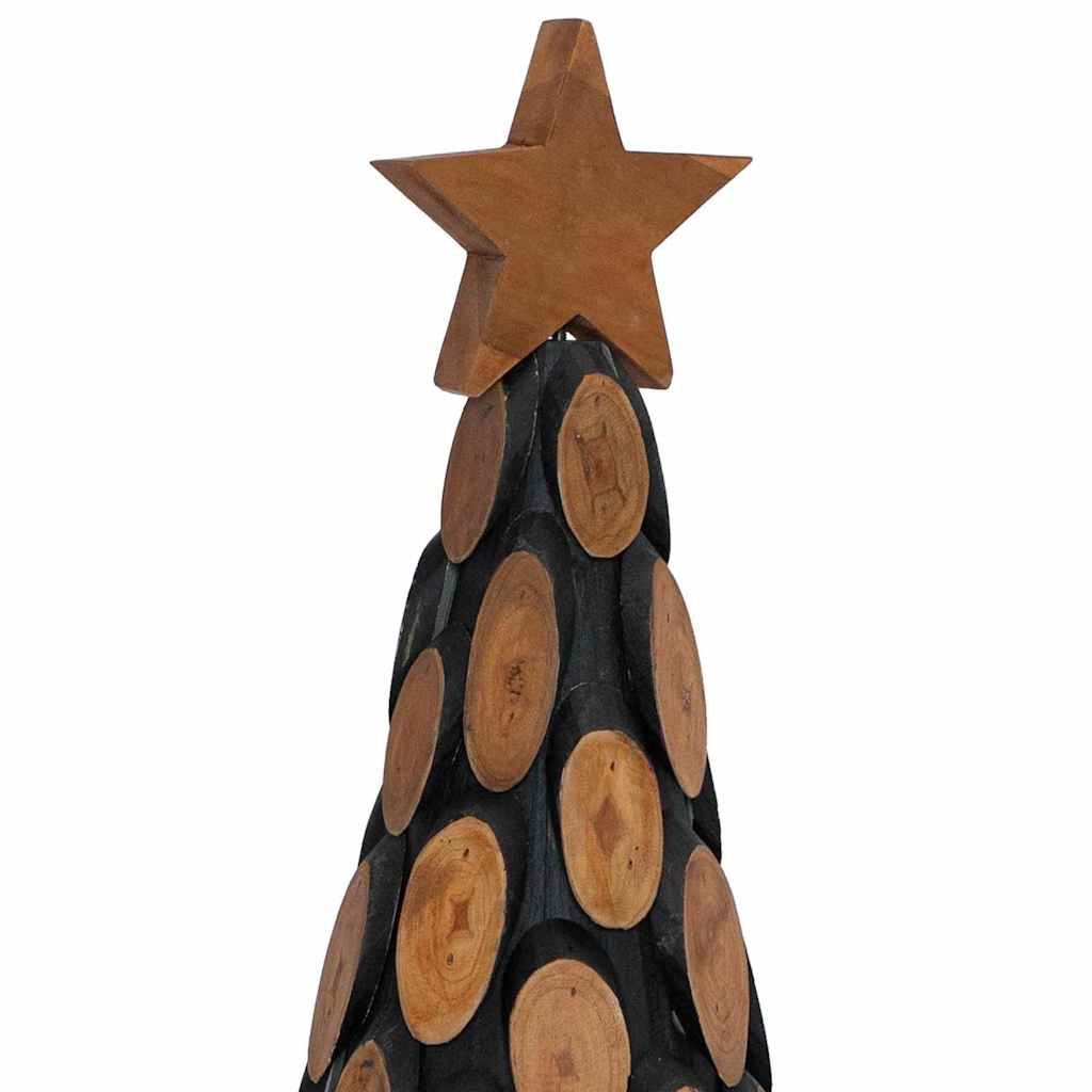Julgran med stativ Brun 90 cm Massivt teakträ