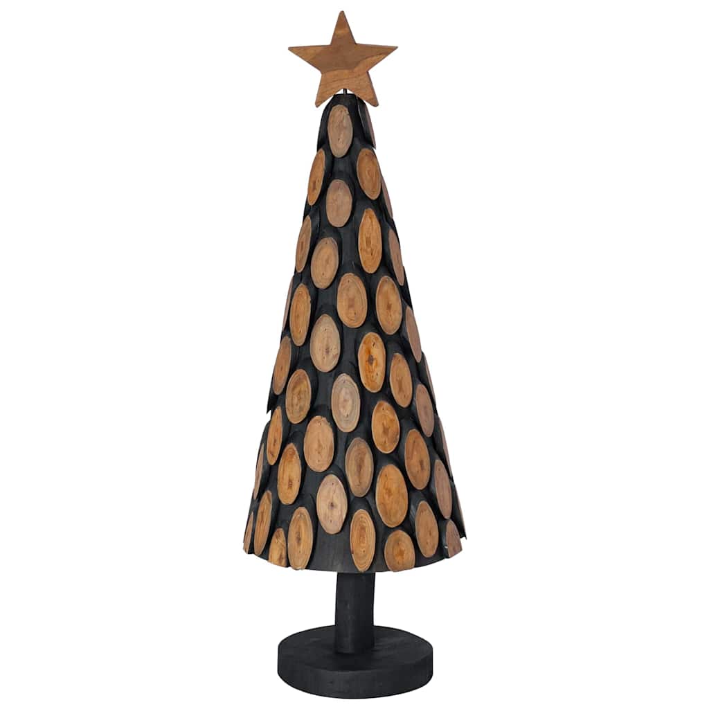 Julgran med stativ Brun 90 cm Massivt teakträ
