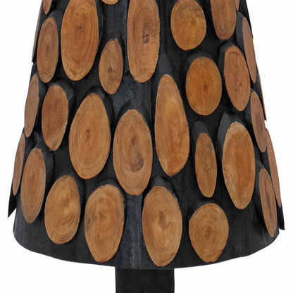 Julgran med stativ Brun 120 cm Massivt teakträ