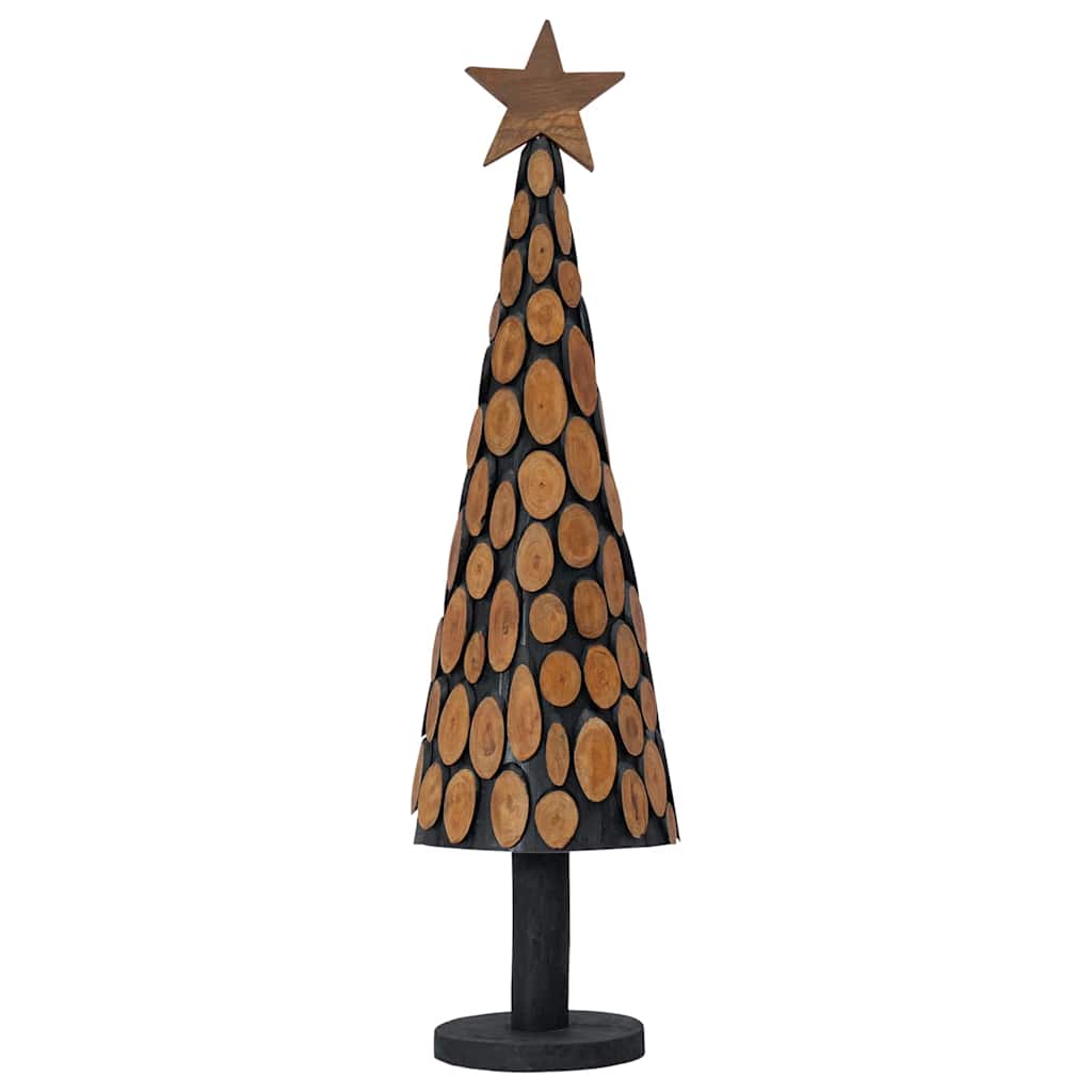 Julgran med stativ Brun 120 cm Massivt teakträ