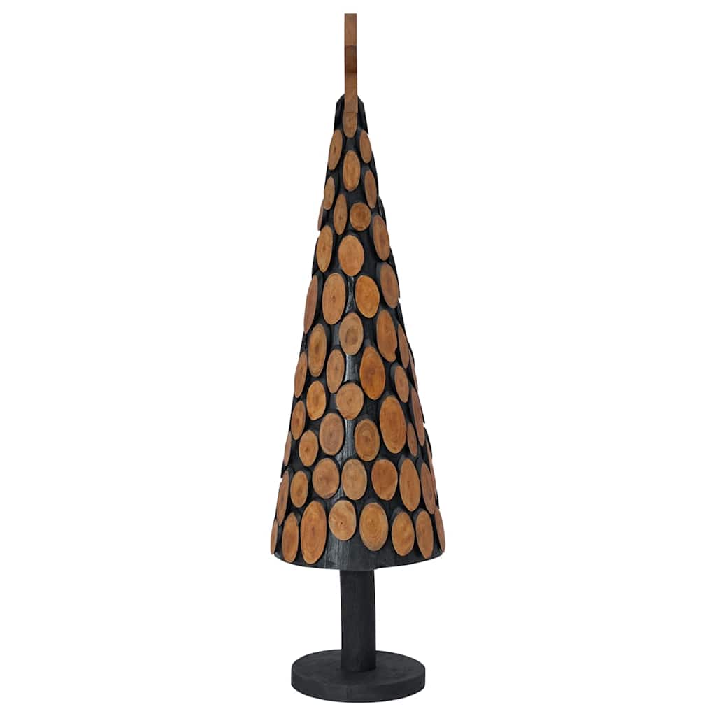 Julgran med stativ Brun 120 cm Massivt teakträ