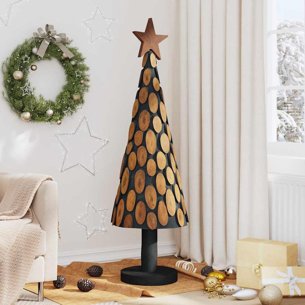 Julgran med stativ Brun 149 cm Massivt teakträ