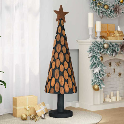 Julgran med stativ Brun 149 cm Massivt teakträ