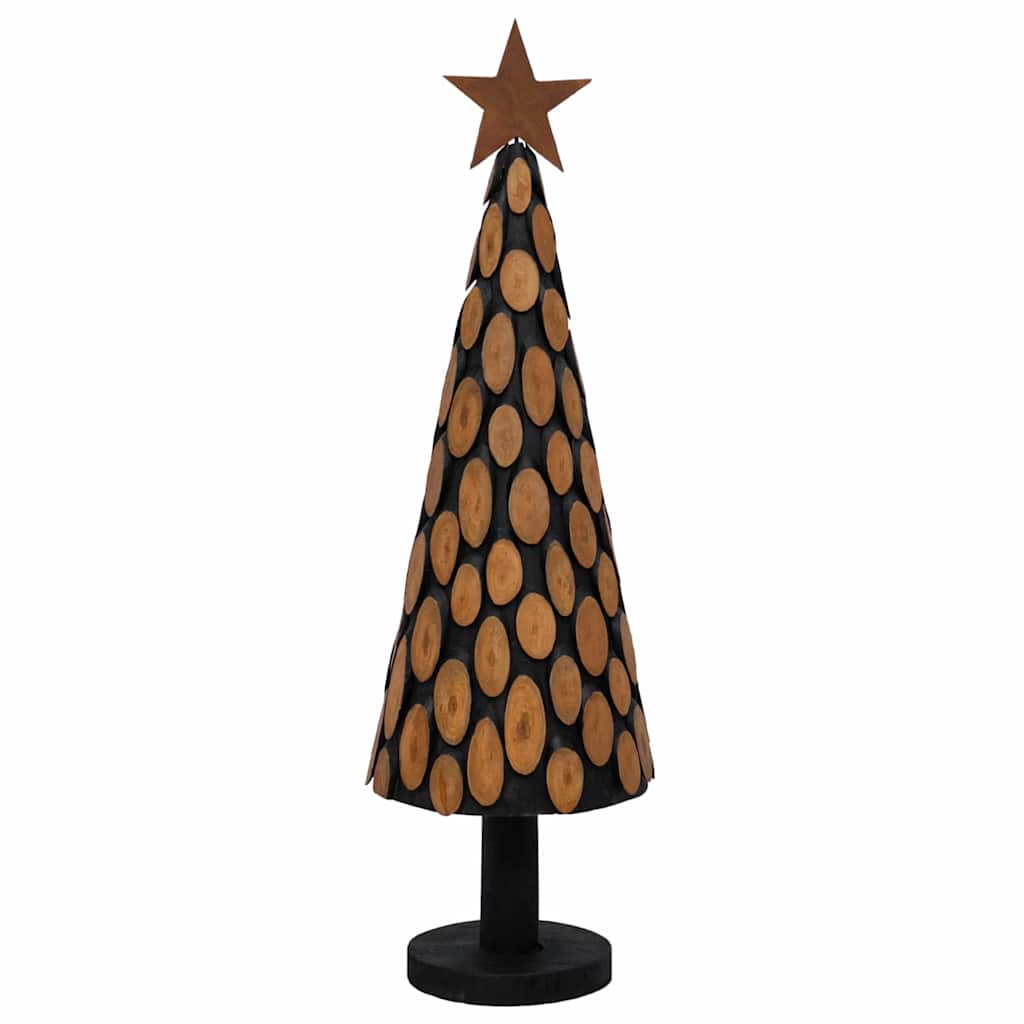 Julgran med stativ Brun 149 cm Massivt teakträ