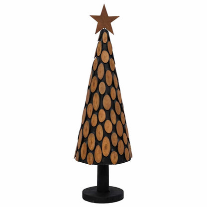 Julgran med stativ Brun 149 cm Massivt teakträ