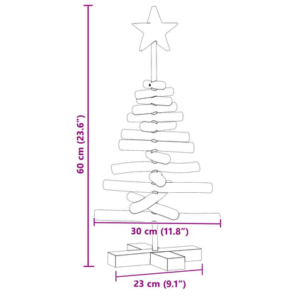 Julgran Brun 60 cm Massivt teakträ