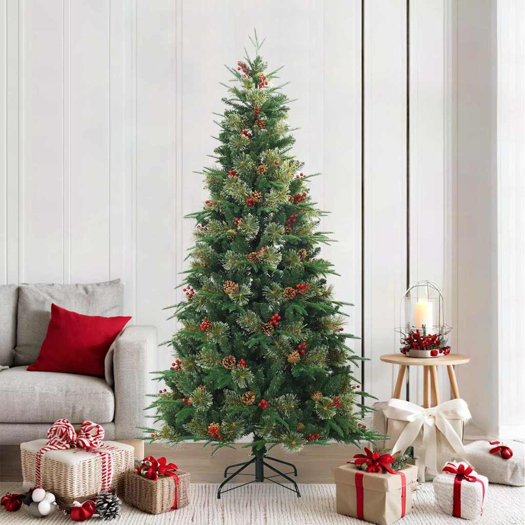 Plast Hingad Julgran Grön 210 cm PVC, PE och Stål