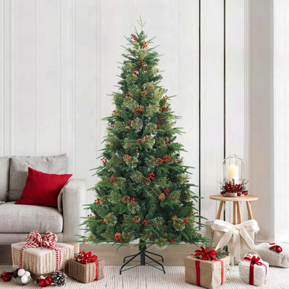 Plast Hingad Julgran Grön 210 cm PVC, PE och Stål