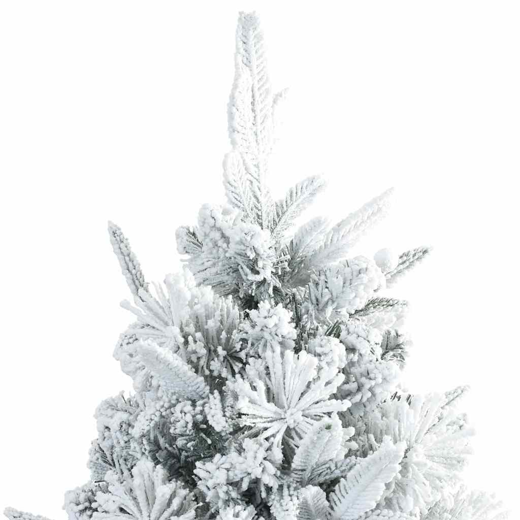 Konstgjord Vikbar Julgran Snö Flocked Vit 180 cm