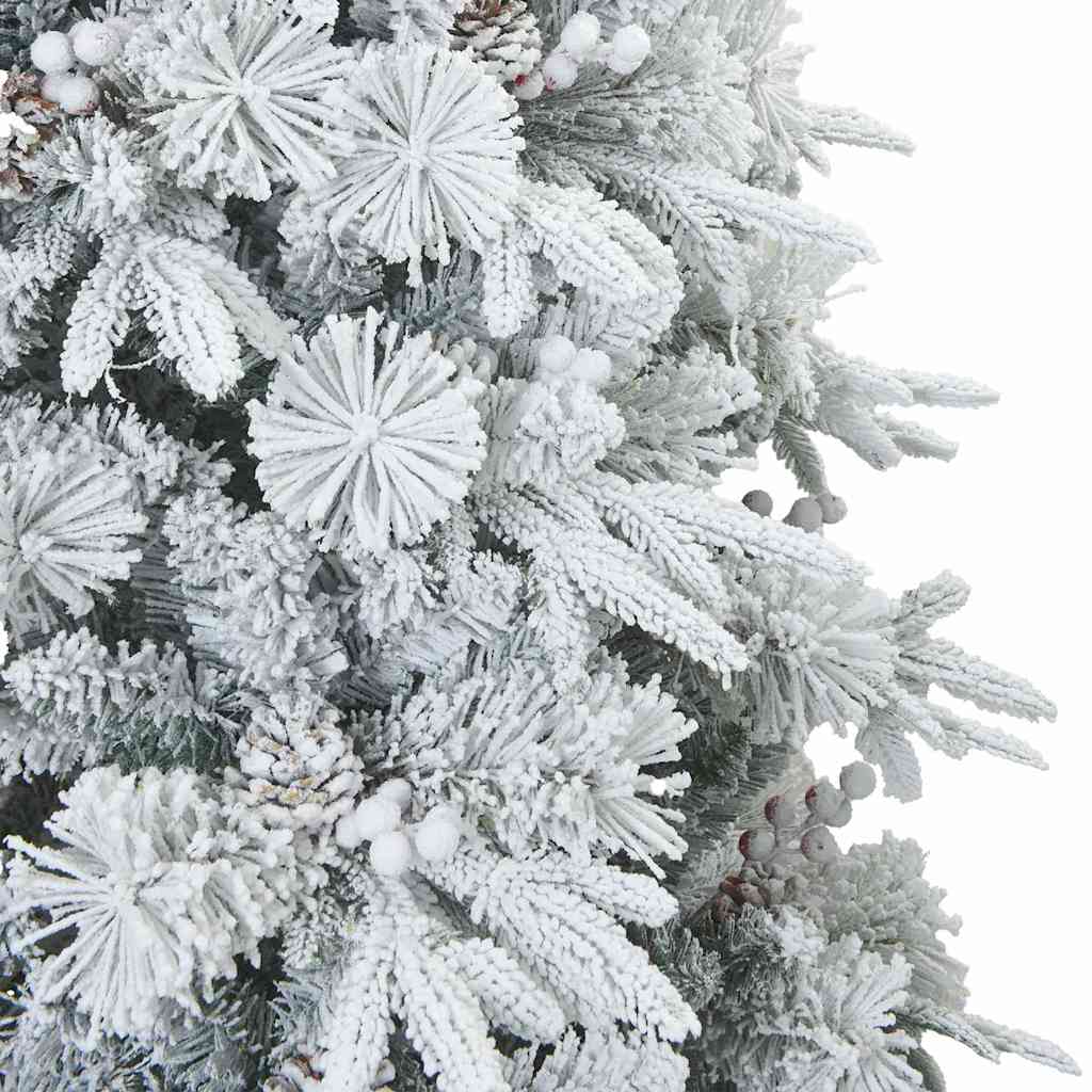 Konstgjord Vikbar Julgran Snö Flocked Vit 240 cm