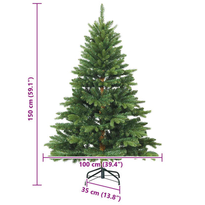Plast Hingad Julgran med stativ Grön 150 cm PVC, PE och stål