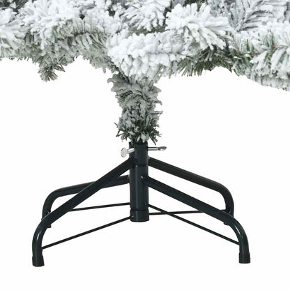 Konstgjord Vikbar Julgran Snö Flocked Vit 150 cm PVC, stål