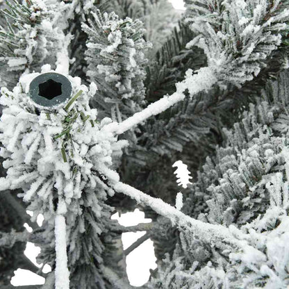 Konstgjord Vikbar Julgran Snö Flocked Vit 150 cm PVC, stål