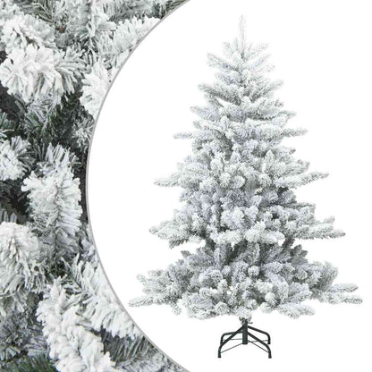 Konstgjord Vikbar Julgran Snö Flocked Vit 150 cm PVC, stål