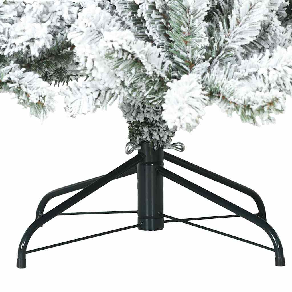 Konstgjord Vikbar Julgran Snö Flocked Vit 180 cm PVC, stål