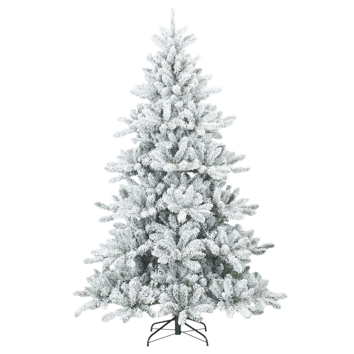 Konstgjord Vikbar Julgran Snö Flocked Vit 240 cm PVC, stål