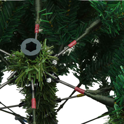 Konstgjord Vikbar Julgran Snö Flocked Grön 120 cm PVC, stål