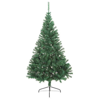 Konstgjord Förbelyst Julgran med 300 LED-lampor Grön 240 cm PVC