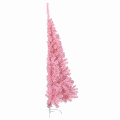 Konstgjord Förbelyst Julgran med 150 LED-lampor Rosa 120 cm PVC