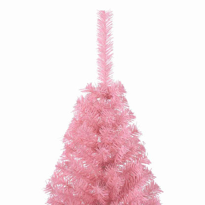 Konstgjord Förbelyst Julgran med 150 LED-lampor Rosa 150 cm PVC