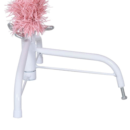 Konstgjord Förbelyst Julgran med 150 LED-lampor Rosa 150 cm PVC