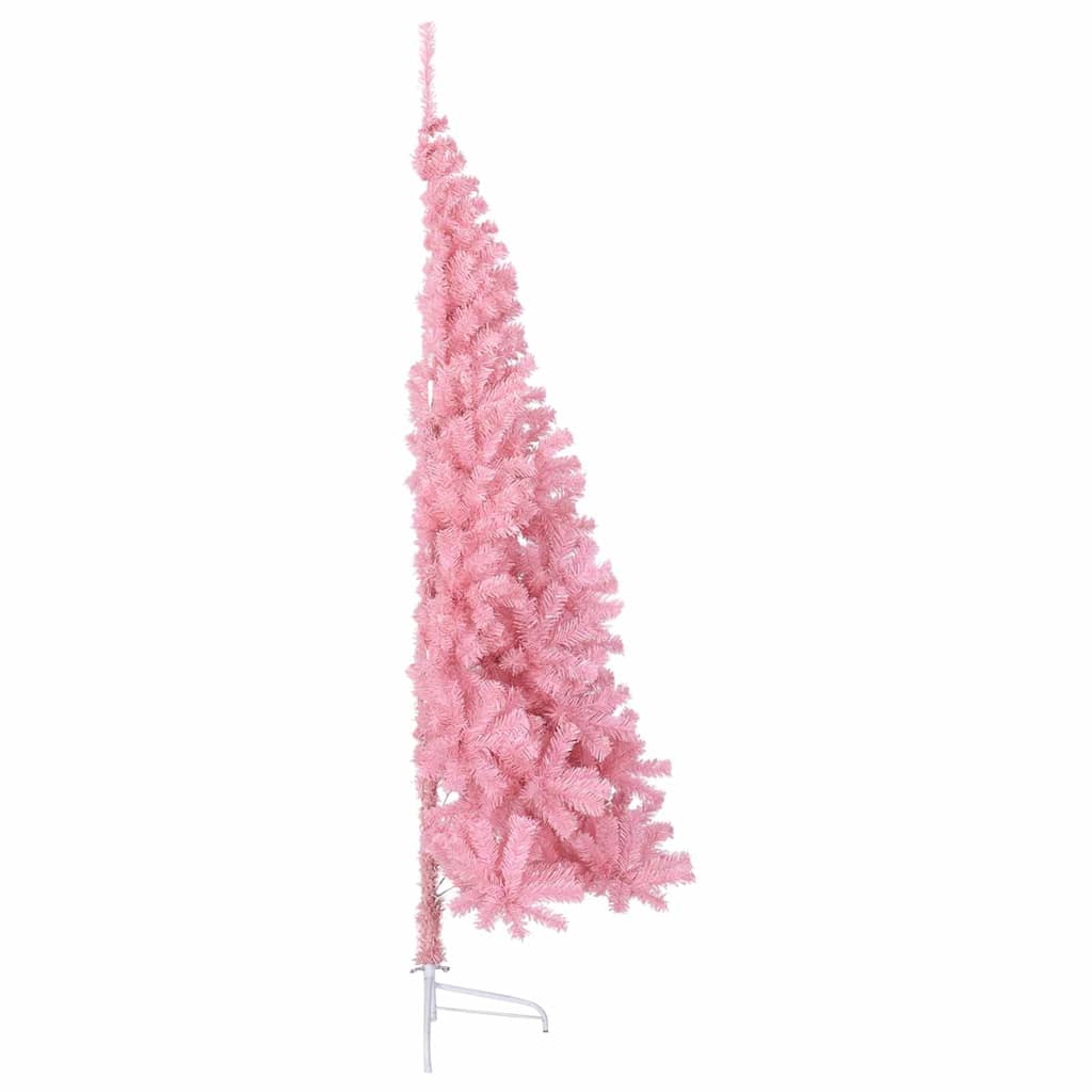Konstgjord Förbelyst Julgran med 300 LED-lampor Rosa 180 cm PVC
