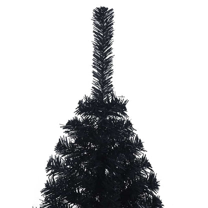 Konstgjord Förbelyst Julgran Svart 150 cm PVC