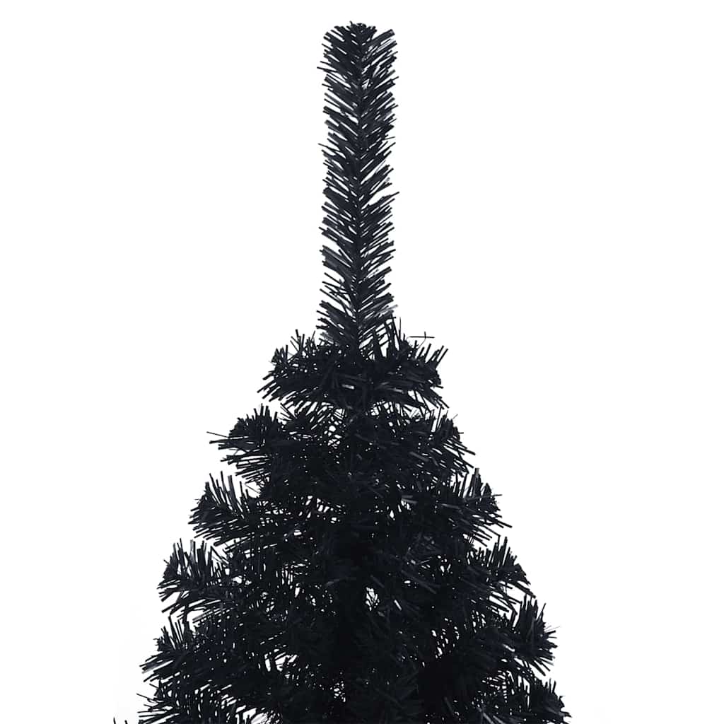 Konstgjord Förbelyst Julgran Svart 150 cm PVC